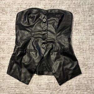Pleather Vest Top